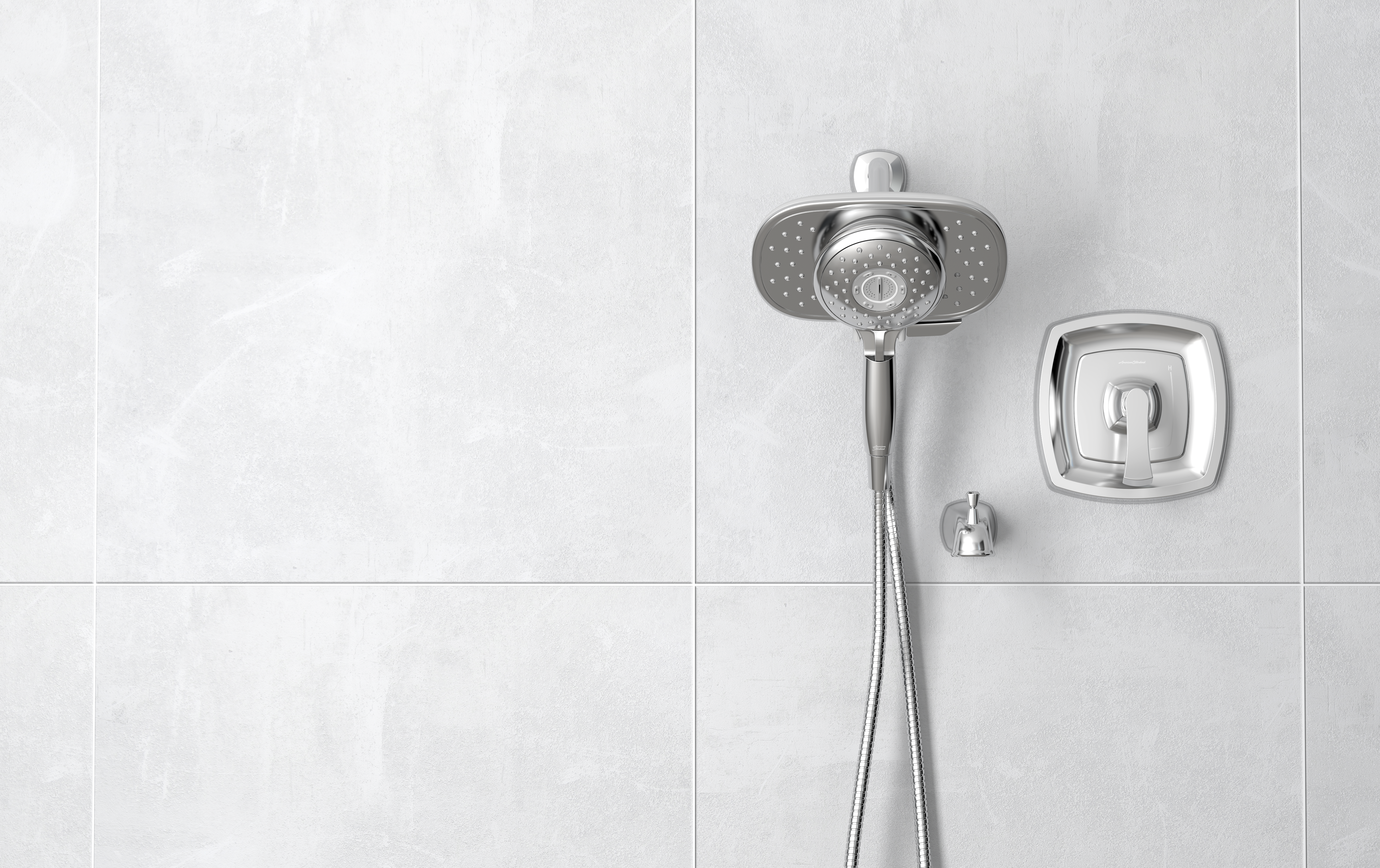 Kaleta 2.5 GPM Tub and Shower Trim Kit with Spectra Duo Showerhead and Ceramic Disc Valve Cartridge with Lever Handle